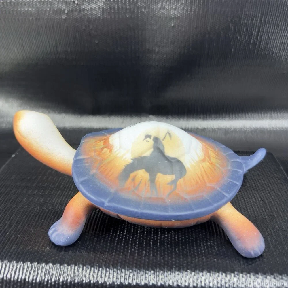 Southwestern Navajo‎ Turtle Jewelry Box Container W Lid Hand Made Artist Signed